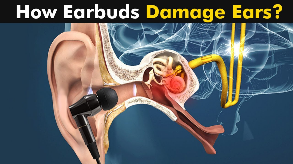 how earbuds damage ear hearing